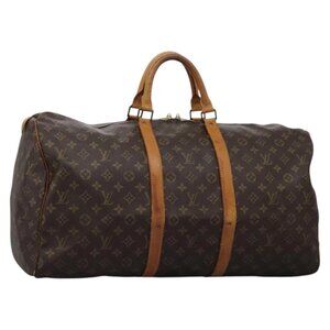 LOUIS VUITTON Monogram Keepall 55 Boston Bag